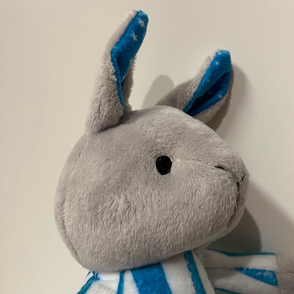 Goodnight Moon Bunny Plush Grey Rabbit Striped Pajamas Stuffed Animal Toy 9 inch - Picture 3 of 11